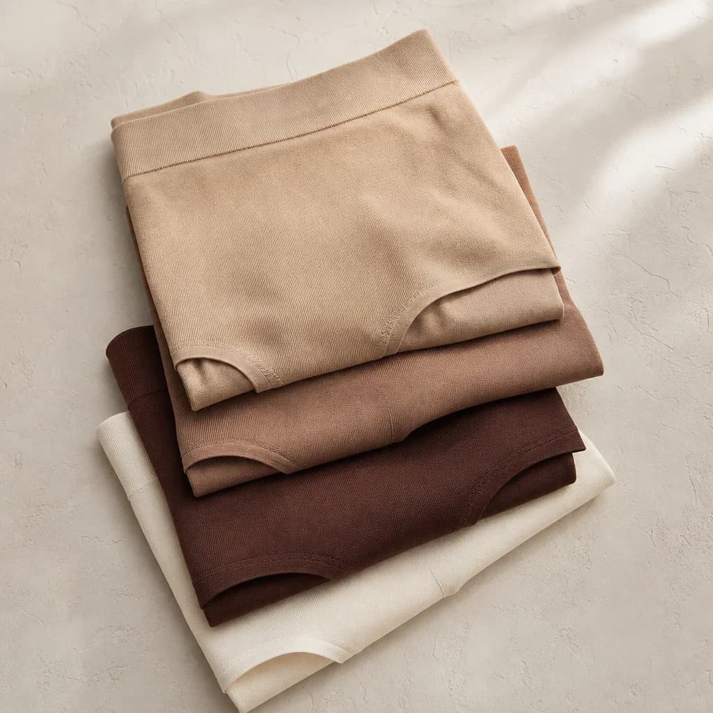 WoWearShape shapewear folded in six skin shades