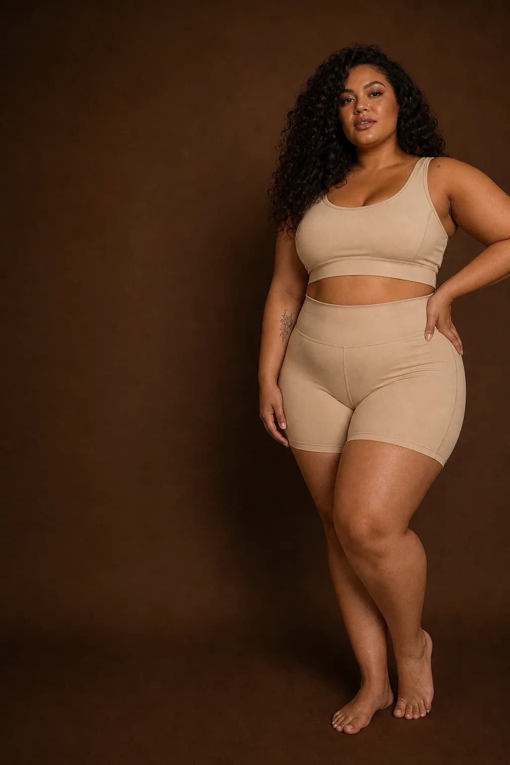 WoWearShape shaping set on a plus size model